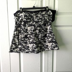 Merona Strapless Swim Tankini and Trimshaper Bottoms Size XL